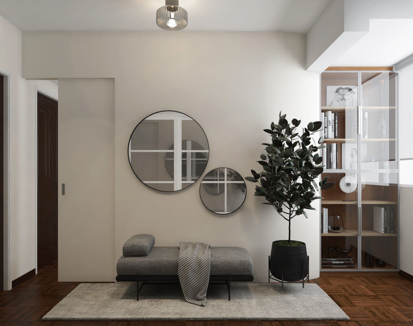 classic contemporary, living room