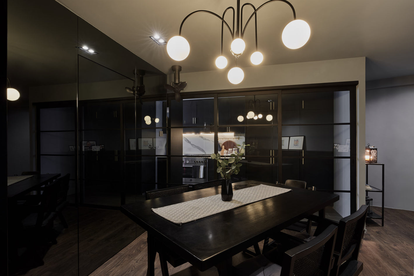 interior design firm dark modern contemporary concept