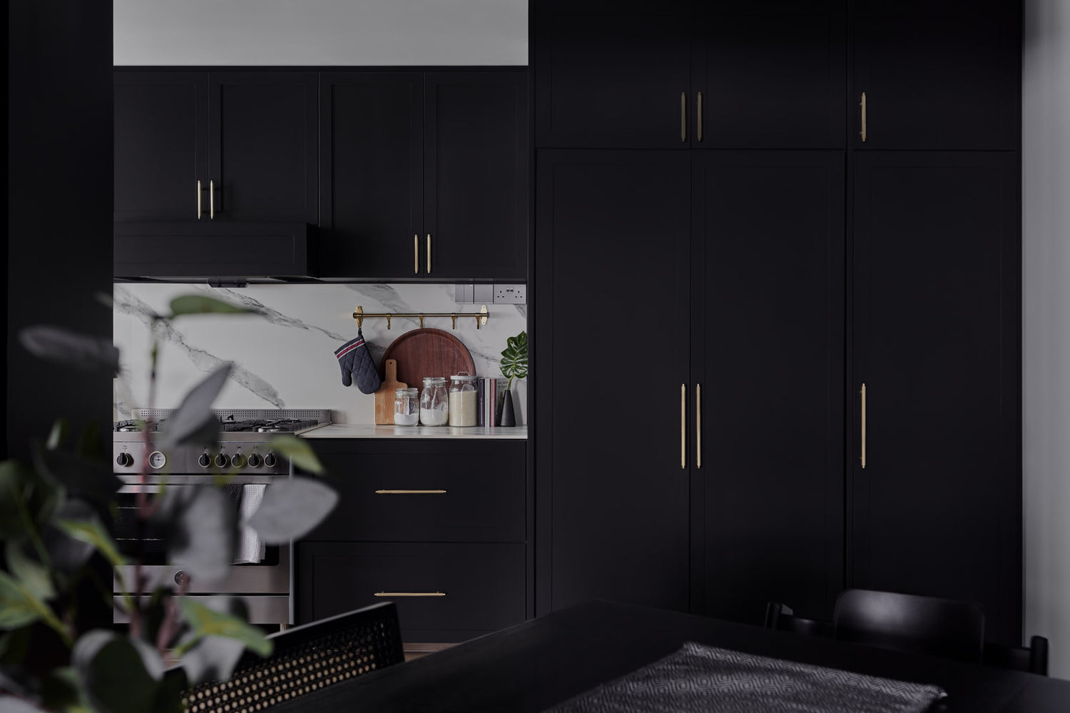 dark modern classic, kitchen