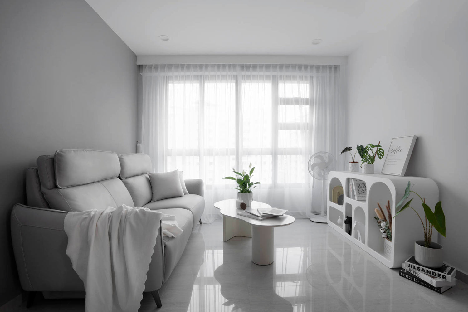 modern contemporary, living room